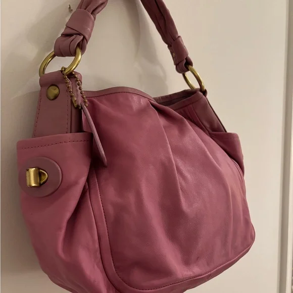 Vintage Coach Parker Hobo Leather Purse Bag in Soft Pink - Picture 3 of 9